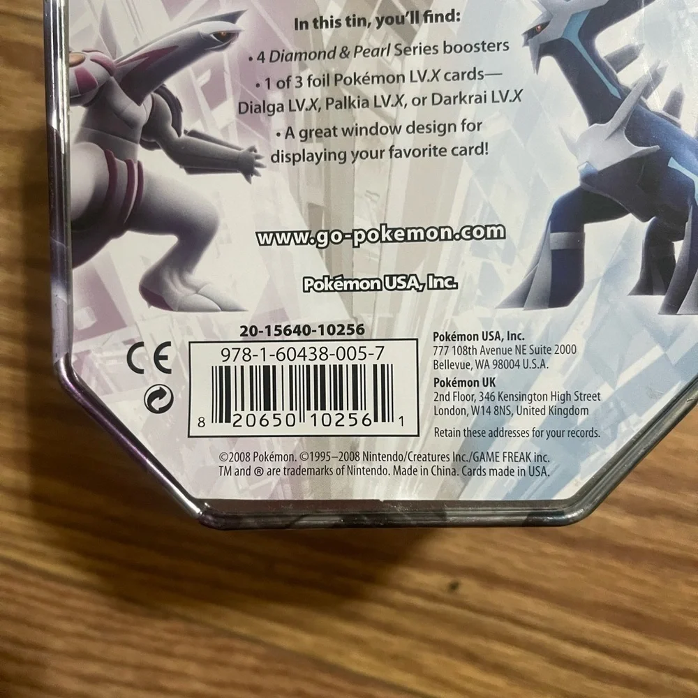 Pokemon 2008 Trading Card Tin